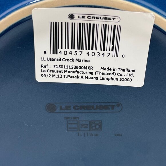 Le Creuset Marine Blue 1 L Utensil Crock - NEW - Picture 2 of 4